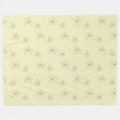 gele bloemendeken fleece deken (Voorkant (Horizontaal))