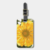 Gele bloemengele bloem gele madeliefje bagagelabel (Voorkant verticaal)