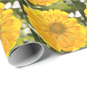 Gele bloemengele bloem gele madeliefje cadeaupapier (Rol Hoek)