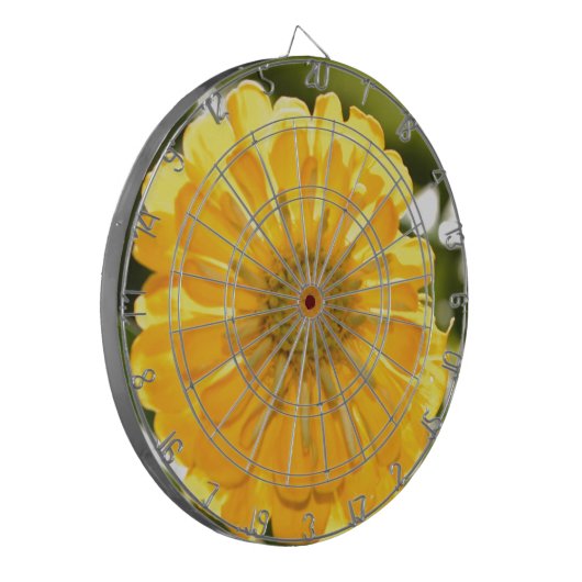 Gele bloemengele bloem gele madeliefje dartbord (Voorkant Links)