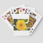 Gele bloemengele bloem gele madeliefje speelkaarten (Achterkant)