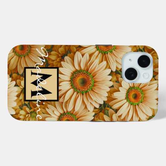 Gele bloemengele zonnebloem gele madeliefjes Case-Mate iPhone case (Achterkant (horizontaal))