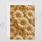 Gele bloemengele zonnebloem gele madeliefjes kaart (Achterkant)