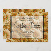 Gele bloemengele zonnebloem gele madeliefjes kaart (Voorkant / Achterkant)