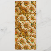 Gele bloemengele zonnebloem gele madeliefjes menu (Achterkant)