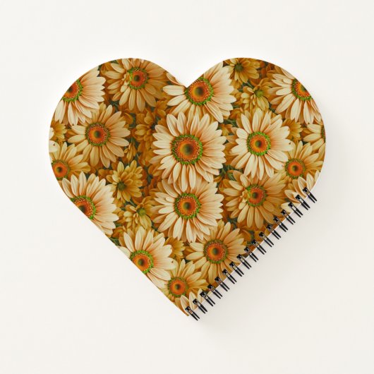 Gele bloemengele zonnebloem gele madeliefjes notitieboek (Achterkant)