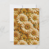 Gele bloemengele zonnebloem gele madeliefjes RSVP kaartje (Achterkant)