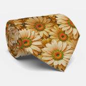 Gele bloemengele zonnebloem gele madeliefjes stropdas (Opgerold)