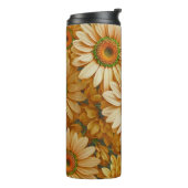 Gele bloemengele zonnebloem gele madeliefjes thermosbeker (Gedraaid links)