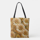 Gele bloemengele zonnebloem gele madeliefjes tote bag (Achterkant)