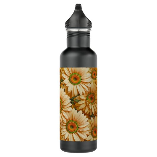 Gele bloemengele zonnebloem gele madeliefjes waterfles (Rechts)