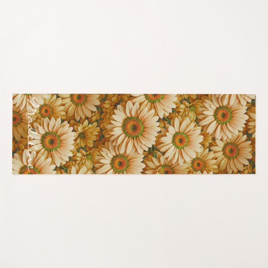 Gele bloemengele zonnebloem gele madeliefjes yogamat (Voorkant (horizontaal))