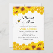 Gele bloemenhoning bedoeld voor bijen Vrijgezellen Kaart (Voorkant)