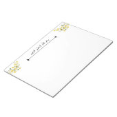 Gele Bloemenkrans Bismillah Arabisch in de naam va Notitieblok (Schuin)