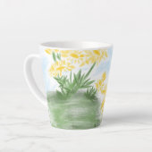Gele bloemenmok latte mok (Linkerhoek)