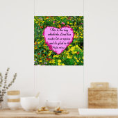 GELE BLOEMENPSALM 118:24 FOTOONTWERP POSTER (Keuken)