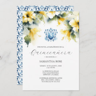 Gele bloemenquinceanera