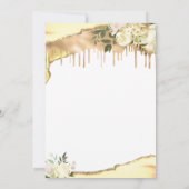 Gele bloemenschool afstudeerfeest kaart (Achterkant)