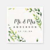 Gele bloemenservet bloem lente bruiloft zomer servet (Voorkant)