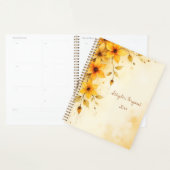 Gele bloemenspiralbundel lente botanisch planner (Display)