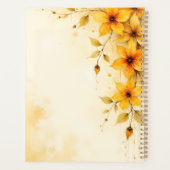 Gele bloemenspiralbundel lente botanisch planner (Achterkant)