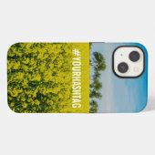 Gele bloementeelt iPhone hoesje (Achterkant horizontaal)