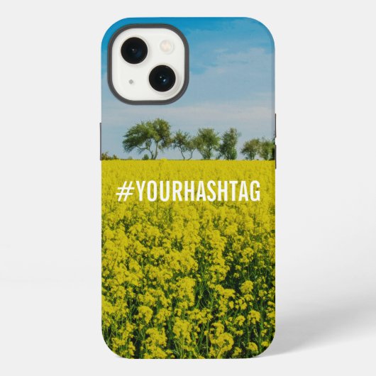Gele bloementeelt iPhone hoesje (Achterkant)