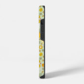Gele bloementuinpatroon iPhone hoesje (Linkerkant)