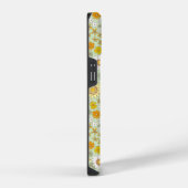 Gele bloementuinpatroon iPhone hoesje (Rechterkant)