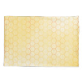 Gele bloemige bijen zoete dromen honingraat kussensloop (Achterkant)