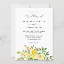 Gele bloemige bruiloft