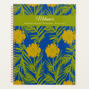 Gele Bloemige Docent School Huisonderwijs Planner