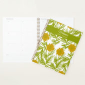 Gele bloemige handgetekende botanische naam planner (Display)