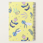Gele Bloemige Patroon Planner (Achterkant)