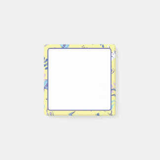 Gele bloemige Post-it-notitieblokken voor elke dag Post-it® Notes