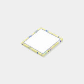 Gele bloemige Post-it-notitieblokken voor elke dag Post-it® Notes (Schuin)