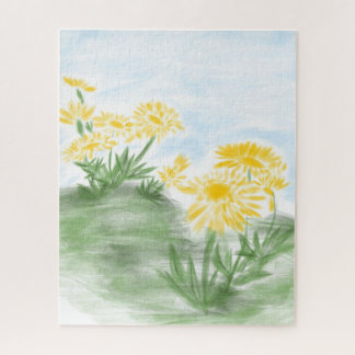 Gele Bloemige Puzzel