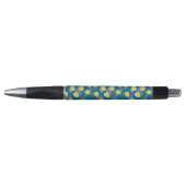 Gele bloemige roos patroon pen (Voorkant)
