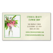 gele bloemist magnetisch visitekaartje (Voorkant)