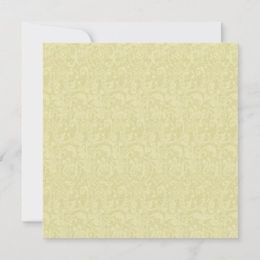 Gele bloemkaarten kaart (Achterkant)