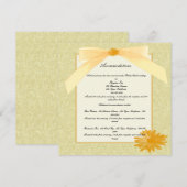 Gele bloemkaarten met omslag kaart (Voorkant / Achterkant)