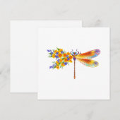 gele bloemlibel advieskaart (Voorkant / Achterkant)