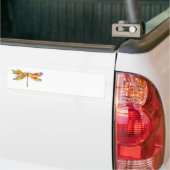 gele bloemlibel bumpersticker (Op Truck)