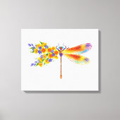 gele bloemlibel canvas afdruk (Voorkant)