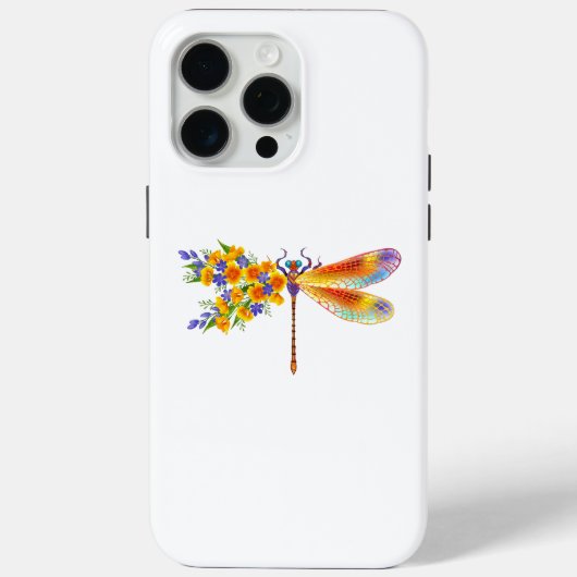 gele bloemlibel Case-Mate iPhone case (Achterkant)