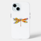 gele bloemlibel Case-Mate iPhone case (Achterkant)