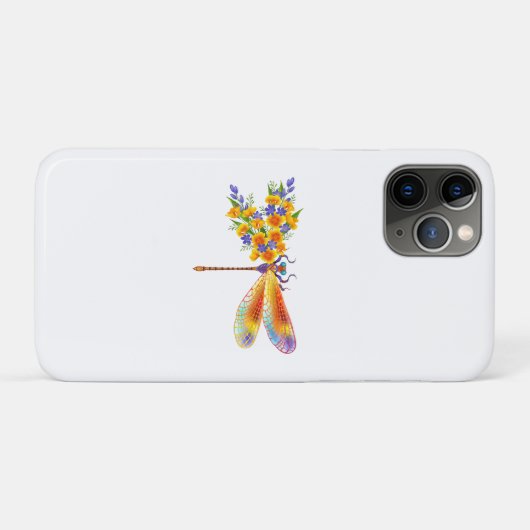 gele bloemlibel Case-Mate iPhone case (Achterkant (horizontaal))