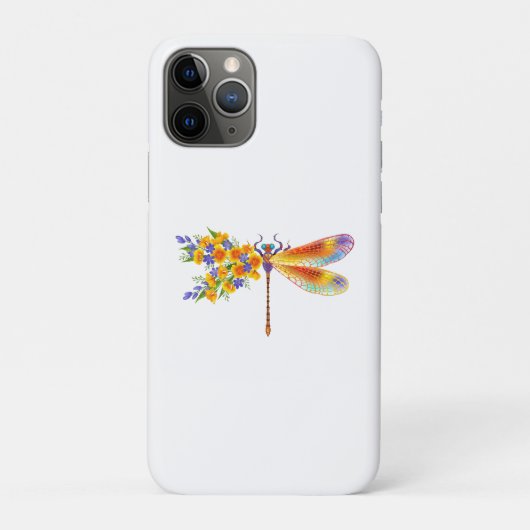 gele bloemlibel Case-Mate iPhone case (Achterkant)