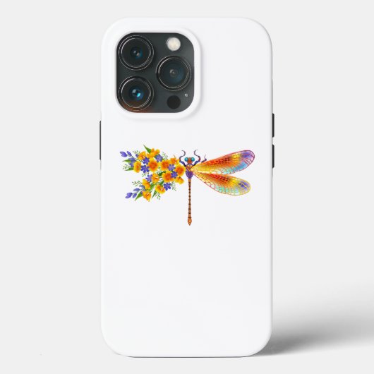 gele bloemlibel Case-Mate iPhone case (Achterkant)