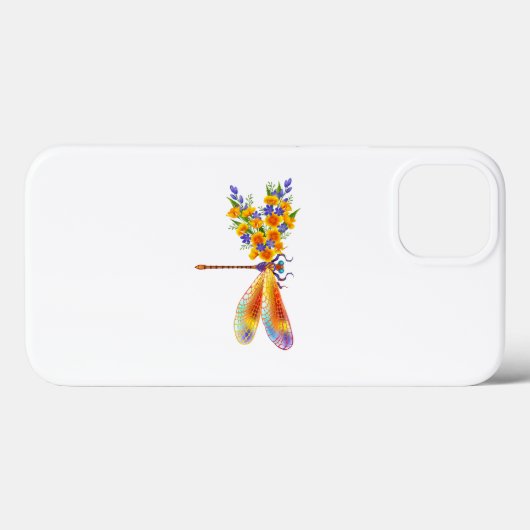 gele bloemlibel Case-Mate iPhone case (Achterkant (horizontaal))